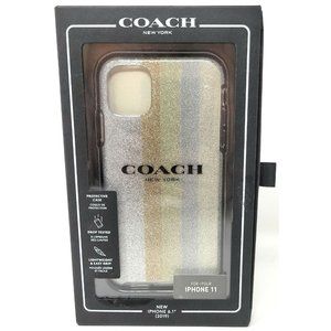 Coach Protective Case for Apple iPhone 11" 2019 - Silver Glitter